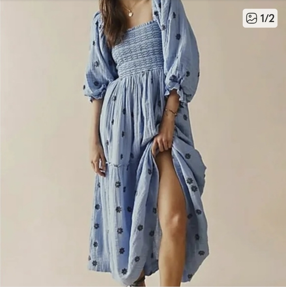 Amazon Square Neck Floral Dress